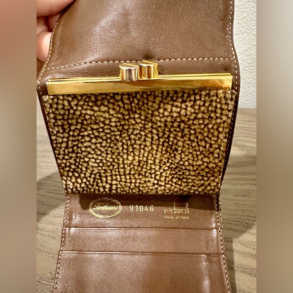 Borbonese Trifold Kiss Lock Wallet EUC - Picture 6 of 9